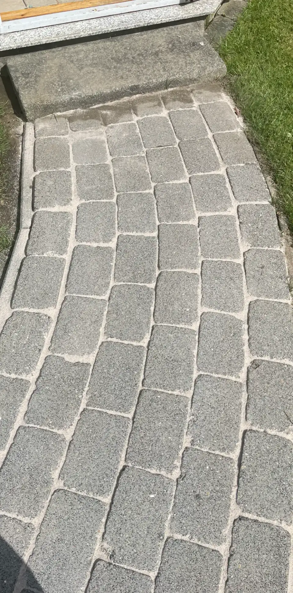 Steinterrasse nach der Reinigung